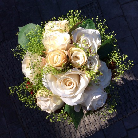 Bouquet mariée : roses "Avalanche"